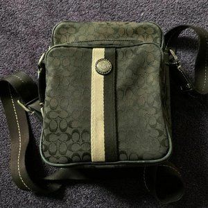 Coach Signature Crossbody Black Smoke with cream